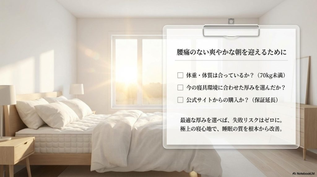 まとめ:エムリリー優反発マットレスで腰痛のない爽やかな朝を!