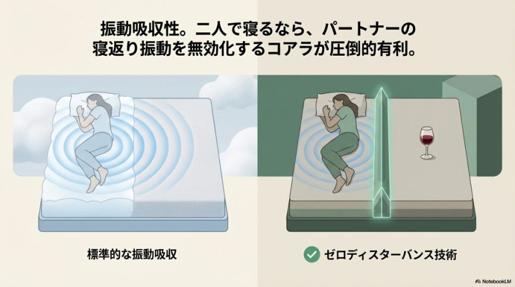 リムネマットレスとコアラマットレスの違い 図解イラスト